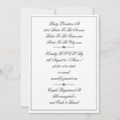 Koppels Douche Elegant Chique Wit Custom Kaart (Achterkant)