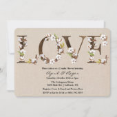 Koppels Douche Katoen Alfabet Uitnodiging (Voorkant)