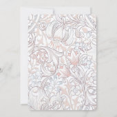 Koppels douche klassieke gouden lelie elegante pas kaart (Achterkant)