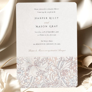 Koppels douche klassieke gouden lelie elegante pas kaart