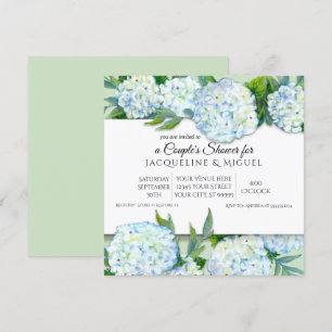 Koppels Douche Mint Groen In Wit Hydrangea Bloemen Kaart