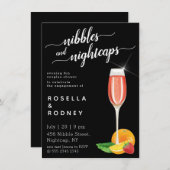 Koppels Douche Nibbles Nachtkappen Budget Uitnodig Kaart (Voorkant / Achterkant)