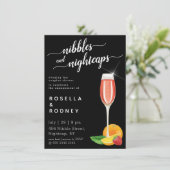 Koppels Douche Nibbles Nachtkappen Budget Uitnodig Kaart (Staand voorkant)