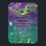 Koppels Douche Peacock Feather Jeweled Feathers Kaart<br><div class="desc">Matching Couple's Vrijgezellenfeest party uitnodiging en gratis producten om bij te passen. Wilt u een elegante, feestelijke Peacock Feather Themes Party bruiloft uitnodiging die stijlvol en mooi is? Dit ontwerp is gemaakt met handgekleurde pauwenveren versierd met grafisch ontworpen diamantjuwelen (LET OP: dit is een platte gedrukte uitnodiging er wordt geen...</div>