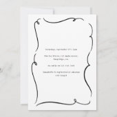 Koppels douchen moderne natuurlijke elegante handg kaart (Achterkant)