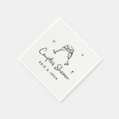 Koppels douchen moderne natuurlijke elegante handg servet (Hoek)