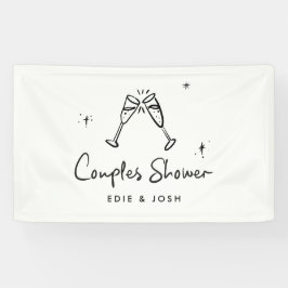 Koppels douchen moderne natuurlijke elegante handg spandoek