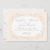 Koppels douchen moderne Waterverf krans bladeren Kaart (Voorkant)