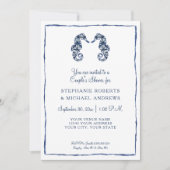 Koppels Douchen Shibori SeaHorse Waterverf Beach Kaart (Voorkant)