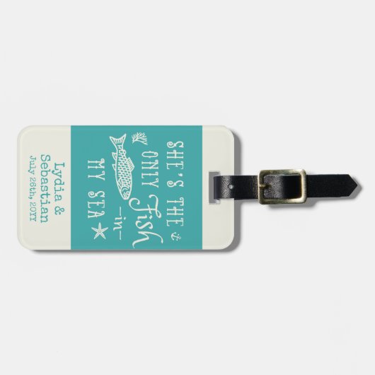 koppels Echtgenoot Echtgenote koel-en-klare kruisv Bagagelabel (Voorkant horizontaal)