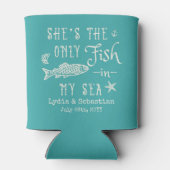 Koppels echtgenoot vrouw schattig bijpassende crui blikjeskoeler (Achterkant)