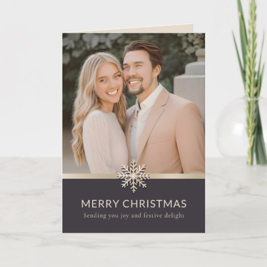 Koppels Eerste Kerstmis Gevouwen Kaart (Voorkant)