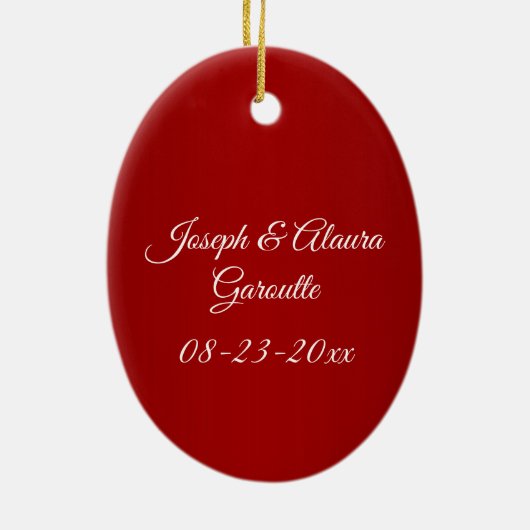 Koppels Eerste Kerstvakantie Keramisch Ornament (Achterkant)