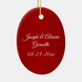 Koppels Eerste Kerstvakantie Keramisch Ornament (Achterkant)