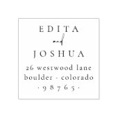 Koppels Elegante kalligrafie bruiloft retour adres Rubberstempel (Afrduk)