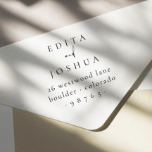 Koppels Elegante kalligrafie bruiloft retour adres