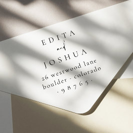 Koppels Elegante kalligrafie bruiloft retour adres Rubberstempel
