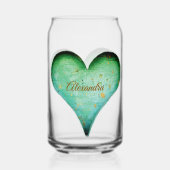 Koppels/Elke Naam Rustiek Hart Blikvorm Glas (Voorkant)