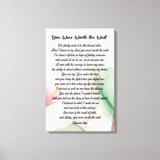 Koppels en geliefden schrijven muurkunst canvas afdruk (Voorkant)