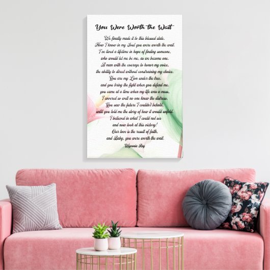 Koppels en Geliefden Script Muurkunst Canvas Afdruk (Insitu (Woonkamer))