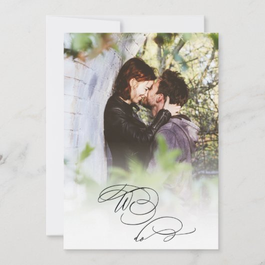 *~* Koppels FOTO DIY RSVP + QR AR6 bruiloft uitnod Kaart (Voorkant)