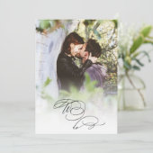 *~* Koppels FOTO DIY RSVP + QR AR6 bruiloft uitnod Kaart (Staand voorkant)