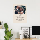 Koppels Foto Licht Bruin Weddenschap Welkomstteken Poster (Thuiskantoor)
