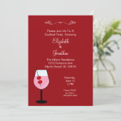 Koppels, gemengde Drink, cocktailparty-uitnodiging Kaart (Staand voorkant)