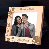 Koppels gepersonaliseerde gift Bloemen Houten geët Gegraveerde Lijstjes