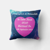 Koppels Gepersonaliseerde Zodiac Sterren Teken Kus Kussen (Achterkant)