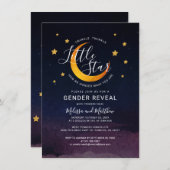 Koppels Geslacht onthullen Twinkle Star Buitenspat Kaart (Voorkant / Achterkant)