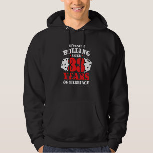 Koppels Getrouwd 33 Jaar - Grappig 33ste bruiloft Hoodie