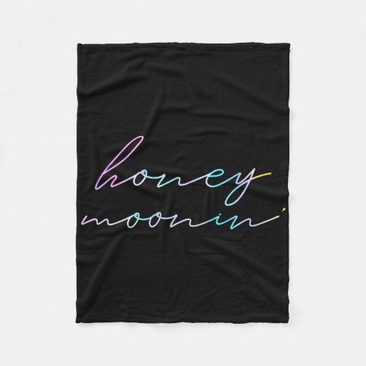 Koppels Getrouwd Matching Honeymoon Vakantie Honin Fleece Deken (Voorkant)
