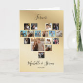 Koppels Gift Valentijnsdag Hart Foto Collage Feestdagen Kaart (Voorkant)