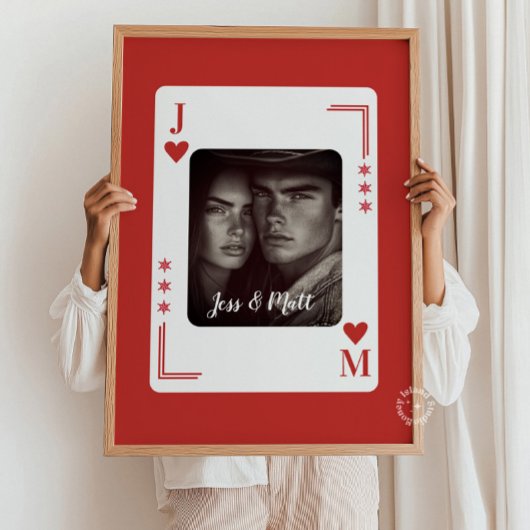 Koppels Gift, Westerne Poker Kaart Gepersonaliseer Poster