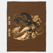 Koppels Gold Dragons Voeg namen toe 60"x80" Fleece Deken (Voorkant)
