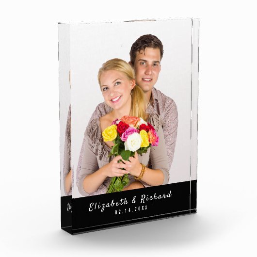 Koppels Herdenking gepersonaliseerd fotoblok (Links)