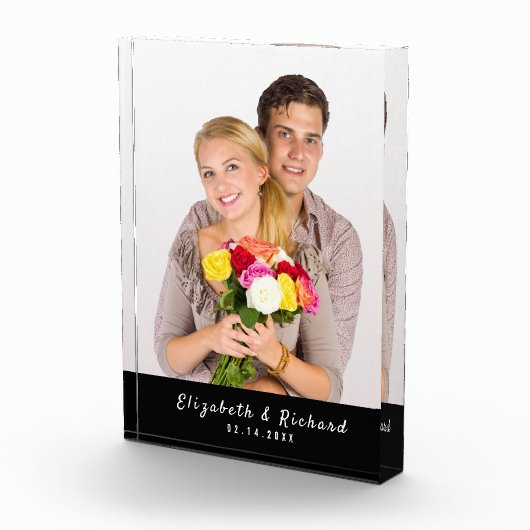 Koppels Herdenking gepersonaliseerd fotoblok (Rechts)