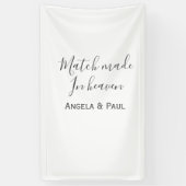Koppels in de hemel naam stel bruiloft eenvoudig  spandoek (Verticaal)