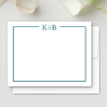 Koppels Initiaal Nieuwgetrouwden Monogram Blauw