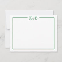 Koppels Initiaal Nieuwgetrouwden Monogram Groen