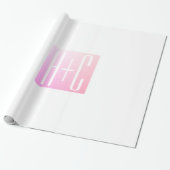 Koppels Initiaal | Subtiele Roze Gradiënt Cadeaupapier (Uitgerold)