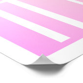 Koppels Initiaal | Subtiele Roze Gradiënt Poster (Hoek)