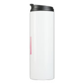 Koppels Initiaal | Subtiele Roze Gradiënt Thermosbeker (Geroteerd rechts)