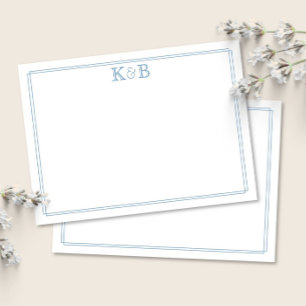 Koppels Initialen Monogram Briefpapier Notitiekaartje
