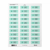 Koppels Initialen Nieuw Huis Retouradres Sticker (Full Sheet)