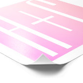 Koppels Initialen | Subtiele Roze Gradiënt Foto Afdruk (Hoek)