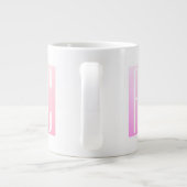 Koppels Initialen | Subtiele Roze Gradiënt Grote Koffiekop (Achterkant)