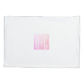 Koppels Initialen | Subtiele Roze Gradiënt Kussensloop (Achterkant)