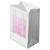 Koppels Initialen | Subtiele Roze Gradiënt Medium Cadeauzakje (Voorkant Gekanteld)